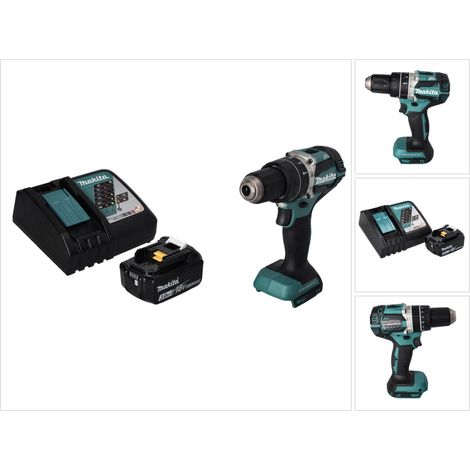 Makita DHP 484 RF1 Akku Schlagbohrschrauber 18 V 54 Nm Brushless + 1x Akku 3,0 Ah + Ladegerät (1/5)