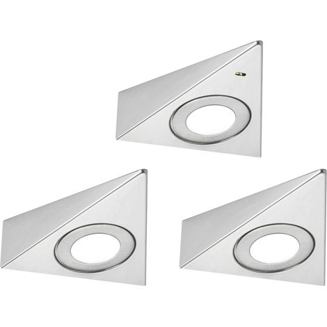 Paulmann LED Unterbauleuchte Trias eisen gebürstet neutralweiß 3 er Set (1/3)