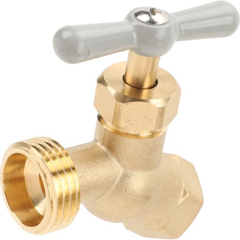 Robinet d'arrosage en laiton, filetage femelle G1/2 DN15 et mâle G3/4 DN20, sortie d'eau pour raccord de plomberie (1/5)