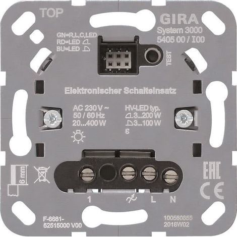 Gira S3000 elektr. Inserto interruttore [540500], 5405 00