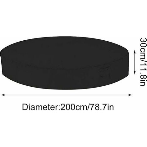 Couverture de spa ronde, couverture de spa pliable étanche à l'humidité, extérieur housse ronde pour spa, couverture de protection étanche anti-uv pour baignoire spa extérieure, 200x30cm vrmtZ9Tv (1/4)