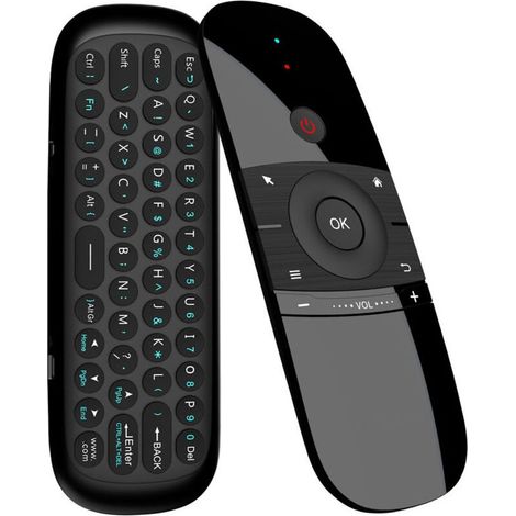 2.4GHz Air Mouse Remote Control with Keyboard, Built-in Gyro Sensors Rechargeable Wireless Air Fly Mouse Remote Control for Android TV Box, Smart TV, Computer, Projector, HTPC (1/5)