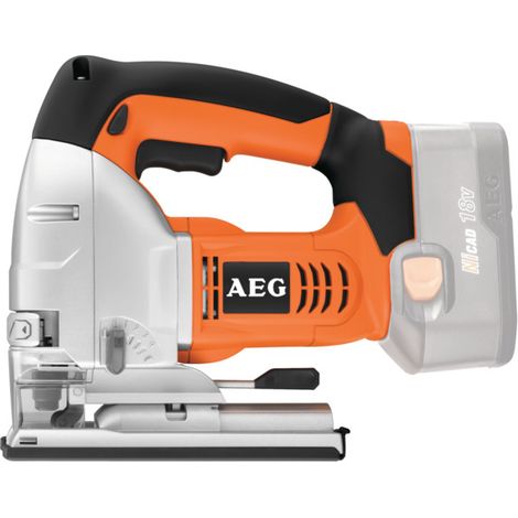 AEG Akku-Stichsäge BST18X-0 18V Solo-Version inkl. 2x Sägeblätter, Spanreisschutz, Gleitsohle im Karton
