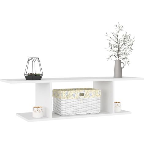 Meuble TV mural Blanc 103x30x26,5 (1/5)