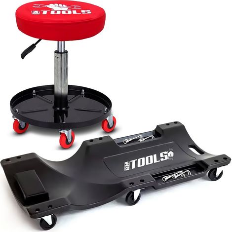 Siège de mécanicien BM TOOLS STOOL siège pivotant à roulettes / Supports OUTILS et Chariot de vidange - Réparation Automobile