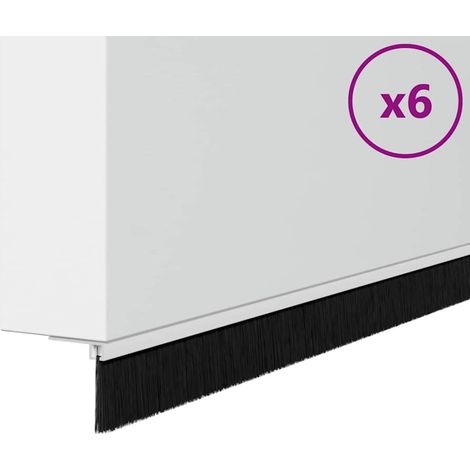 Brosses d'étanchéité pour porte à visser 6 pcs Blanc 100 cm (1/5)