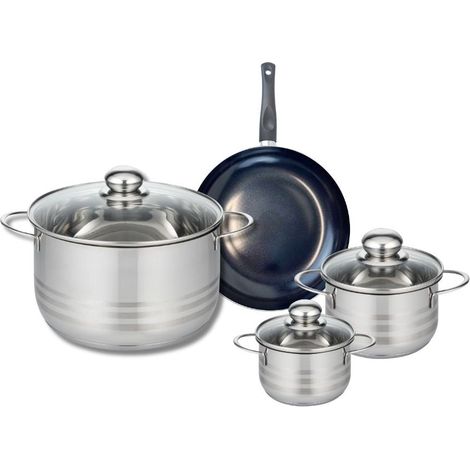 Ensemble de 1 Poêle de cuisson 20 cm et 3 faitouts 12, 14 et 24 cm Elo Prima Brillant (1/5)