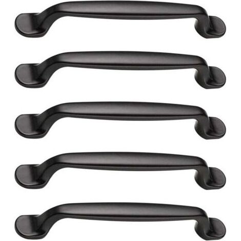 Pièces Poignée Meuble Noires, Poignée Entraxe 128mm,Poignée De Meuble En Alliage Aluminium, Pour Meuble, Tiroir, Armoire, Commode, Placard De Cuisine Et Chambre (1/4)