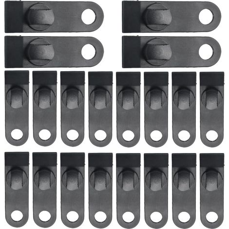 20 Pièces Pince pour Bache, Clips de Bâche de Tente, Attache Bache, pour Bâche, Tente, Couvertures, Auvents, Bannières, Jardinage, Noir (1/5)