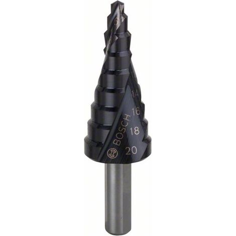 Bosch Stufenbohrer HSS-AlTiN, 4 - 20 mm, 6 mm, 50 mm, 9 Stufen