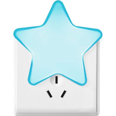LED Nachtlicht Steckdose Stern Steckdosenlicht mit Dämmerungsensor Sehr gut für Kinderzimmer Treppenaufgang Schlafzimmer Küche Orientierungslicht (1/4)
