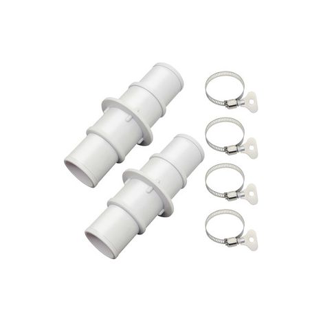Raccord pour tuyau aspiration, compatible diamètres 1,25 et 1,5 pouces, avec 4 colliers, lot de 5 kits, pièce de remplacement pompe filtration piscine, accessoire installation filtration piscine