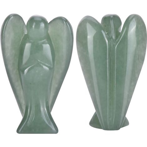 Figurine d'Ange en Quartz Cristal Sculptée Main, Décoration Spirituelle Naturelle (03) (1/5)