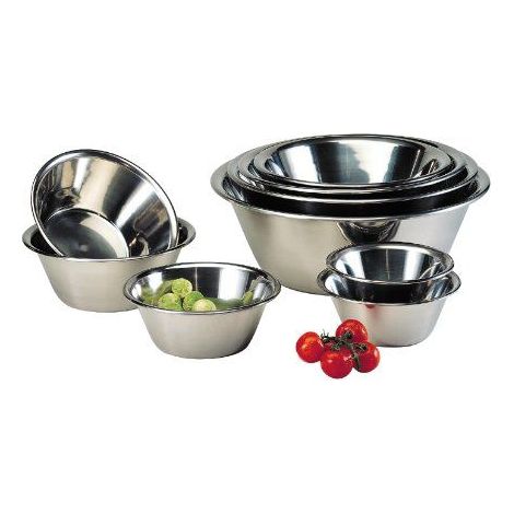 Bassine à pâtisserie à fond plat inox 20 cm