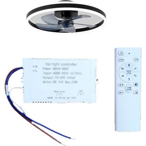 Module de Commande de Lampe pour Ventilateur de Plafond Rond avec Variateur de Température de Couleur et Télécommande 340 MA (1/5)