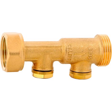 Clapet antipollution NF ACS femelle mâle 3/4" (20/27) avec bouchons laiton 1/4" (8/13) - Longueur 78 mm - Sferaco
