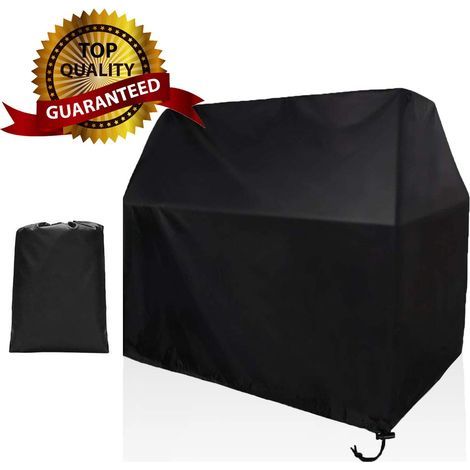 Housse Barbecue, Bache Barbecue, Couverture Imperméable de Barbecue, Couvercle de Gril, Bâche de Protection BBQ Anti-UV/Anti-l'eau/Anti-l'humidité - 145x61x117cm (1/4)