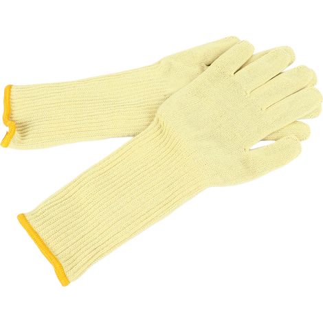 1 paire de maniques doubles couches en fibre d'aramide résistantes à haute température 300°C tricotées flexibles gants de cuisson 38cm / 15in L (1/5)