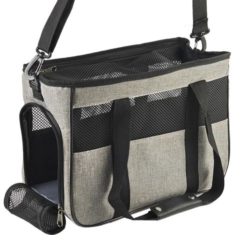 Small Pet Carrying Bag, Multi-Pocket Cats Travel Safety Sling Bag, Breathable Lightweight Flexible Carrier with Adjustable Strap for Road Trip, Holiday, Picnic, Camping, Outdoor Walking, Vet Visit (1/5)