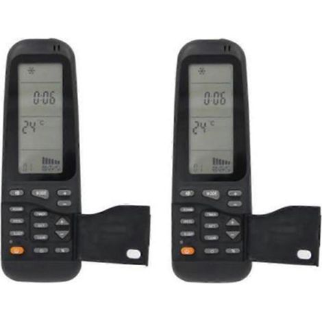 Lot de 2 télécommandes universelles 25 en 1 pour climatiseurs Electra, Airwell, Emailair et Elco - Modèle RC YKR-M/001E (1/5)
