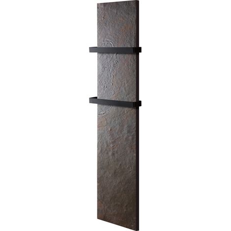 U-Tile – Radiateur électrique vertical 1200W – Pierre naturelle lauze – 200 x 50 cm – Émission infrarouge pour air sain – Installation facile (1/8)