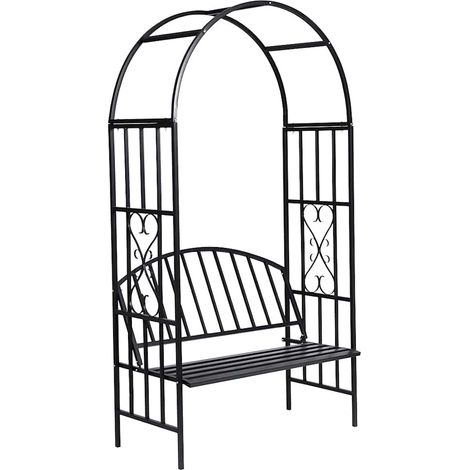 Arche de jardin Arche déco - Voûte à roses de jardin avec banc BV871733 - BonneVie (1/4)