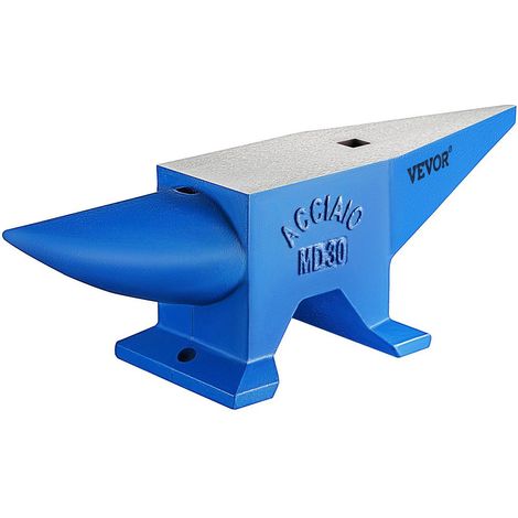 Enclume en Acier Forgé 30 kg Surface 355x110 mm Dureté 50 HRC avec Corne Trou Rond 19 mm et Trou Carré 17x17 mm (1/5)