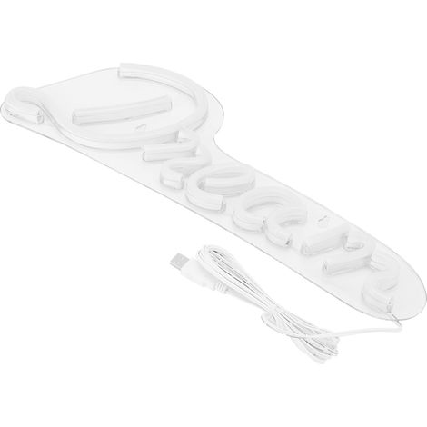 Lumière néon LED, applique murale unique alimentée par USB, bleue, pour décoration de fêtes, vacances, chambre. (1/5)