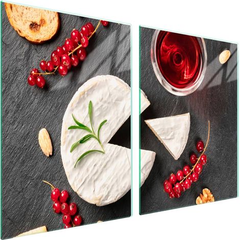 Plaque de protection en verre pour poêle 2x45x52 Cuisine (1/5)