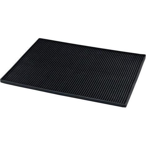 Tapis Égouttoir de Séchage Noir 40 x 1 x 30 cm – Tapis de Cuisine Imperméable et Antidérapant pour Évier et Plan de Travail (1/5)