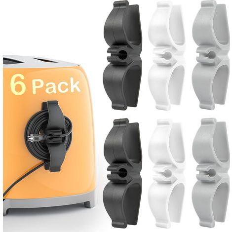 Organiseur de cordons pour appareils de cuisine - Lot de 6, petit support de cordons avec autocollants