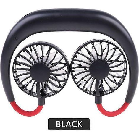 Nouveau ventilateur de cou rechargeable USB mains libres, petit ventilateur rotatif à 360° silencieux (1/4)