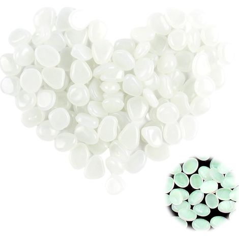 100 Pierres lumineuses, Résine, 1,3-1,7 mm, Blanc jour Bleu nuit, Jardin Aquarium Allée (1/5)