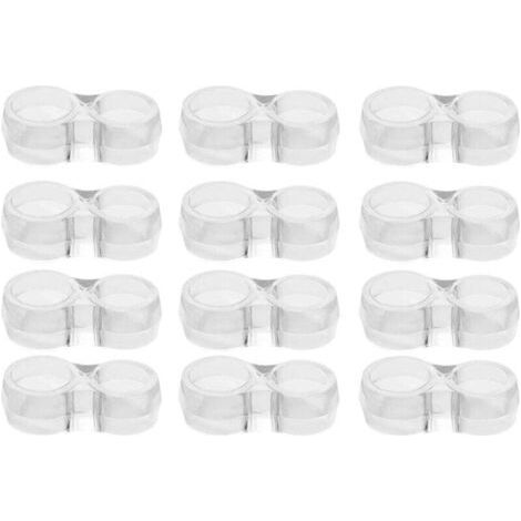 ALLIANDISProtection poignee porte - lot de 12 protège poignée porte double transparents et protege mur pour poignée de fenêtre pour protéger contre les marques (1/4)