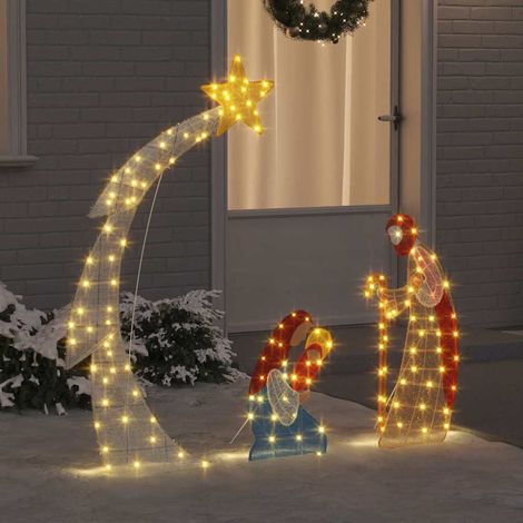 Scena del Presepe Bianco caldo 149 x 32 x 127,5 cm Poliestere vidaXL (1/5)