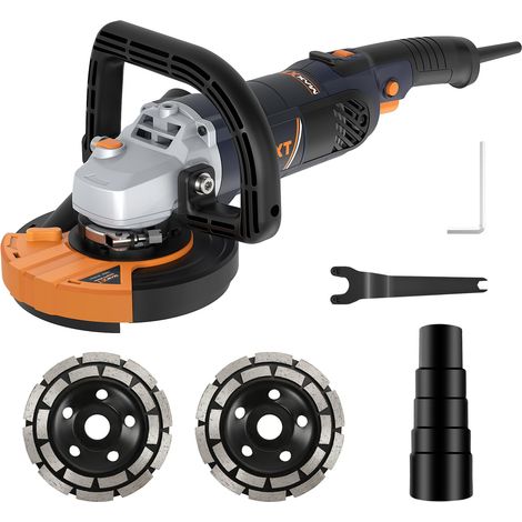 MAXXT Levigatrice per Cemento 1500W – 1000-8500RPM, 7 Velocità Regolabili, Protezione Rimovibile, 2 Dischi Abrasivi al Diamante Inclusi (1/5)