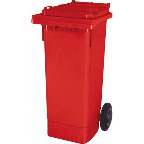 BRB Müllbehälter, 80 Liter, BxTxH 445 x 520 x 930 mm, PE-HD (rot)