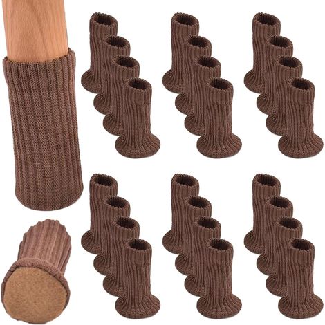Chaussettes pour pieds de meubles tricotées renforcées lavables protection anti rayures pour sols silencieux et durables (1/5)