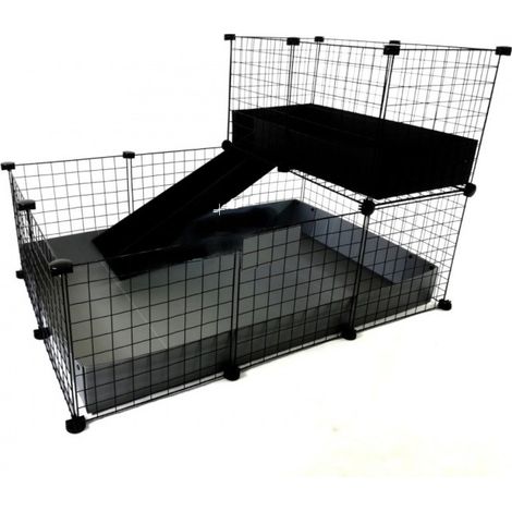C&C modular cage one-storey 3x2 + Loft 2x1 + Silver ramp