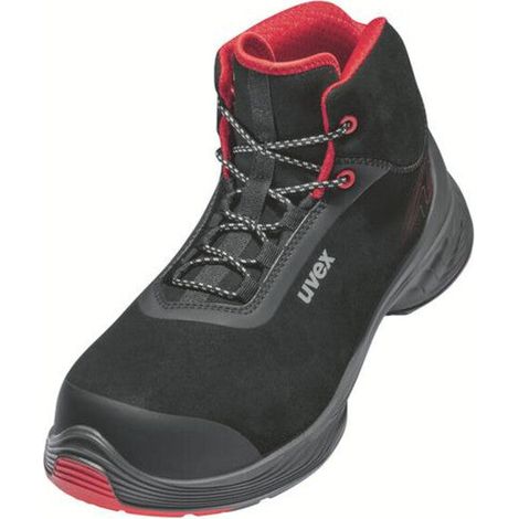 [NEUWERTIG] B-Ware Uvex Stiefel Sicherheitsschuh G2 S3 Herren Damen Weite 14 Gr. 41 schwarz rot (1/2)