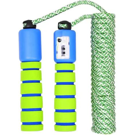 Corda per saltare per bambini con contatore, velocità di salto regolabile, adatta per l'esercizio fisico di bambini e bambine (verde). (1/4)