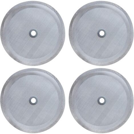 Lot de 4 filtres réutilisables en acier inoxydable 304 pour cafetière à piston – Maille fine 100 points – Compatible avec Bodum et autres marques