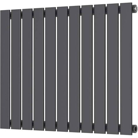 Orbit Bravo Single Designer Horizontal Radiator 600mm H x 750mm W - Anthracite (1/4)