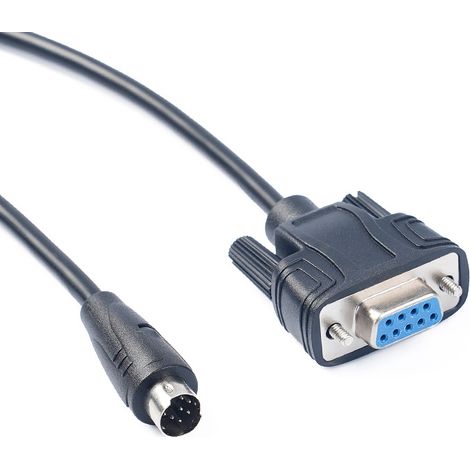 Le câble de connexion DB9 femelle vers 8 broches à tête ronde pour automate programmable est adapté aux câbles de communication pour écrans tactiles d'automates programmables. (1/4)