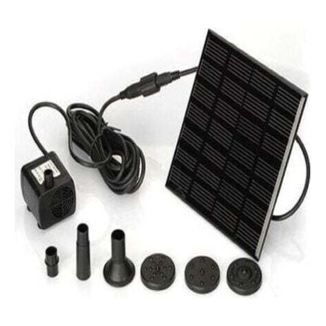 BARKBUSTERS7V 1.2W Pompe Solaire Pour Fontaine, Pompe à Eau Solaire avec 6 Buses Kit de Fontaine Submersible sans Brosse,11x11cm,Longueur de ligne 3m (1/5)
