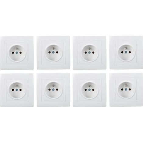 8 pièces prise Standard française 16A 220V prise murale prise murale pour hôtel de bureau à domicile