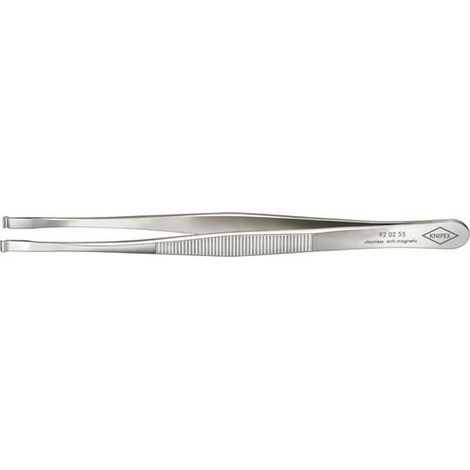 Pinzas de precisión, Puntas : recto, con asas encastrados, aproximadamente 3,5 mm de ancho, Superficie de agarre lisse, Superficie antirreflejo mata