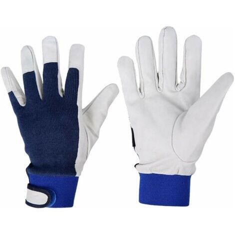 Gants de soudure en cuir de chèvre pour le jardinage, le soudage et le travail du bois - Résistants à la chaleur - Excellente idée cadeau 24 cm (CS-ST59). (1/5)