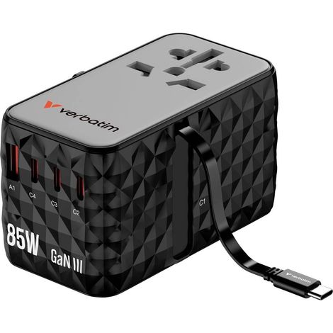 Chargeur de voyage Verbatim CNT-02 85 W GaN (1/5)