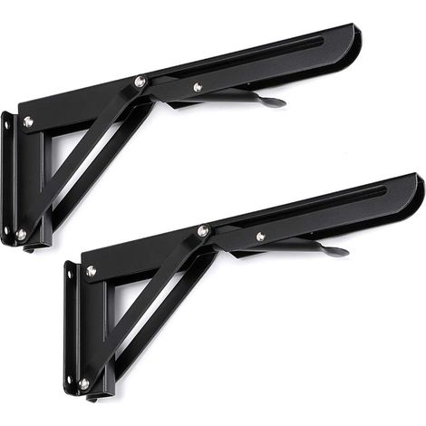 Lot de 2 supports d'étagère muraux - Blanc - Métal - Triangulaire - ,ZQKLA